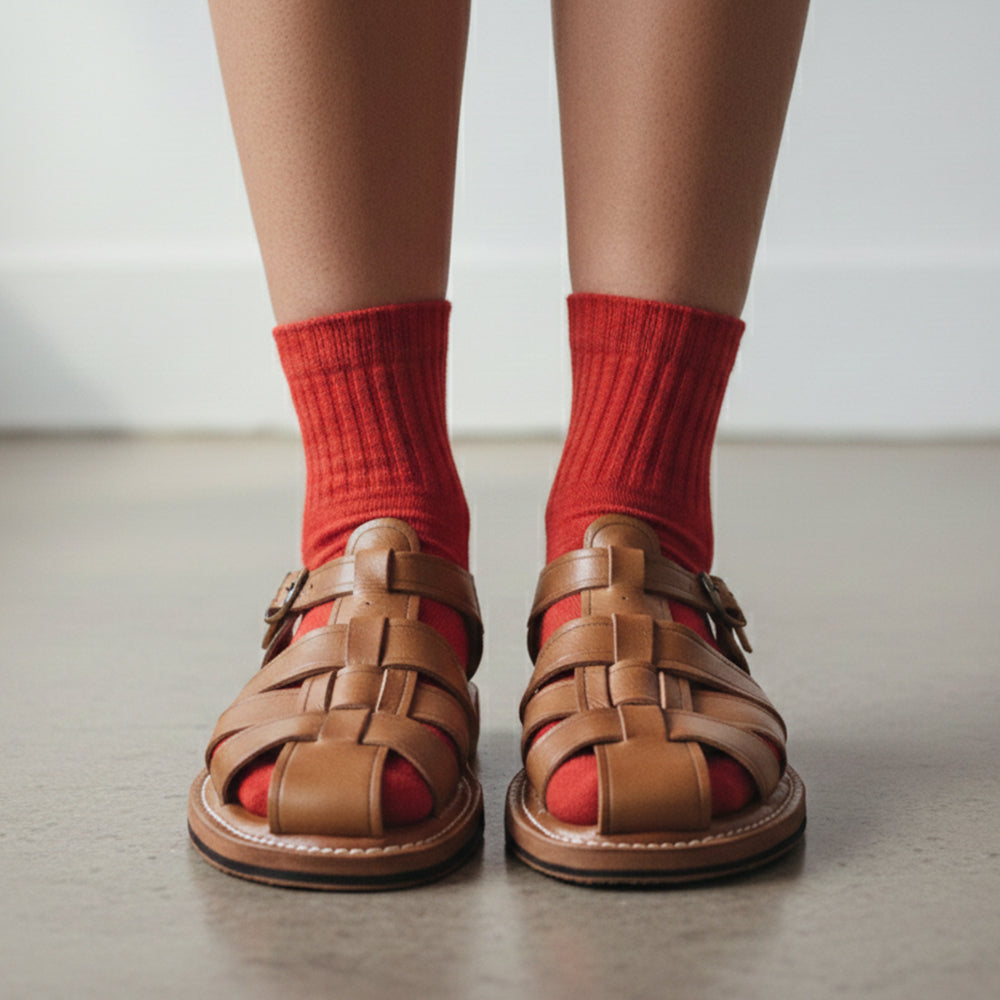 Quemado Sandal – Cognac Brown