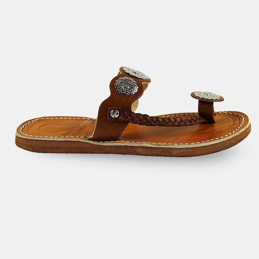 Brown leather fancy sandal