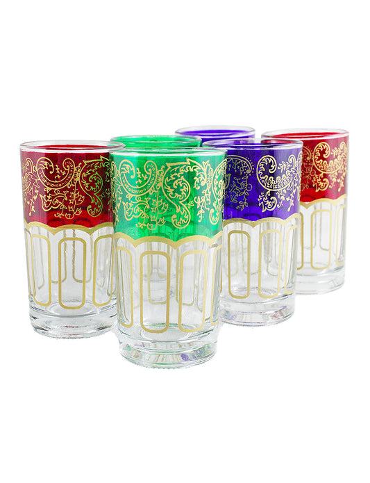 Set of 6 Crystal Tea Glasses